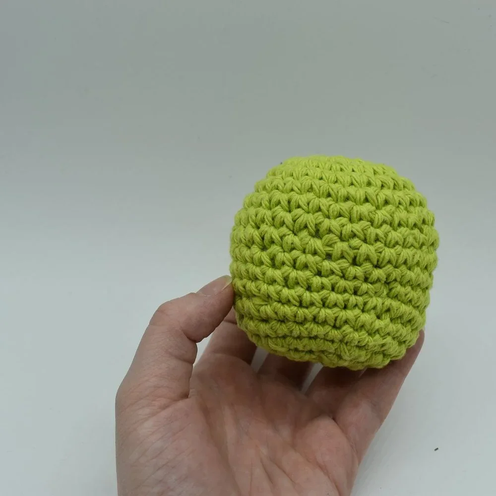 Handcrafted Crochet catnip happy face cat toy